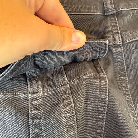 Spanx Stretch Twill Ankle Dark Gray Cargo Pants Medium TALL Inseam - Picture 10 of 14